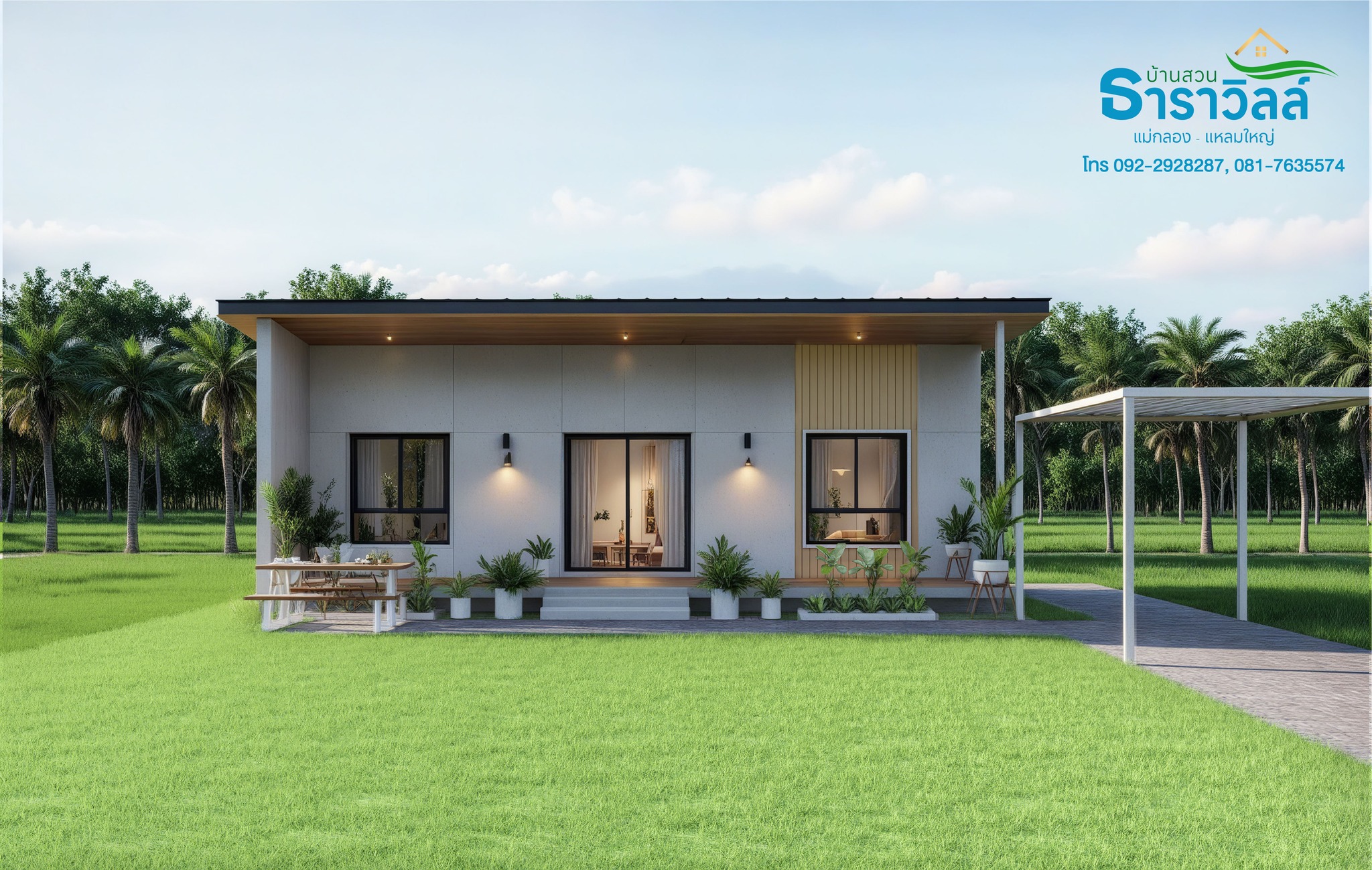 ตัวอย่างบ้านสวน ธาราวิลล์